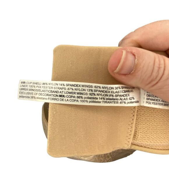 Soma Stunning Support Strapless Bra 40DD Nude Beige Lace Underwire - Picture 5 of 6